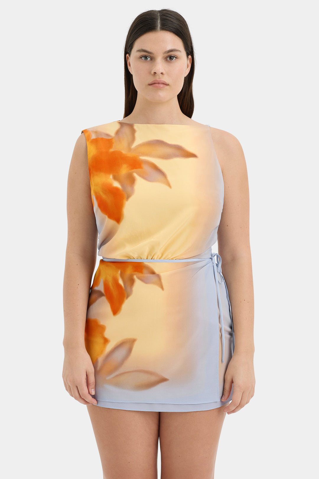 Iris - Floral Silk Mini Dress