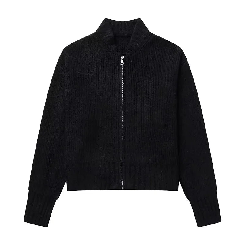 Sloane Ribbed Knit Bomber