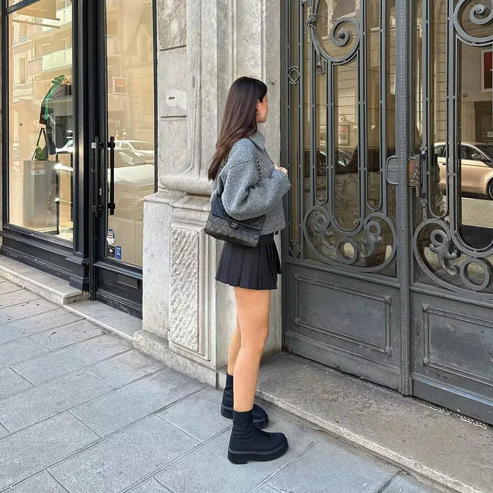 Waverly Fold Wool Zip Jacket