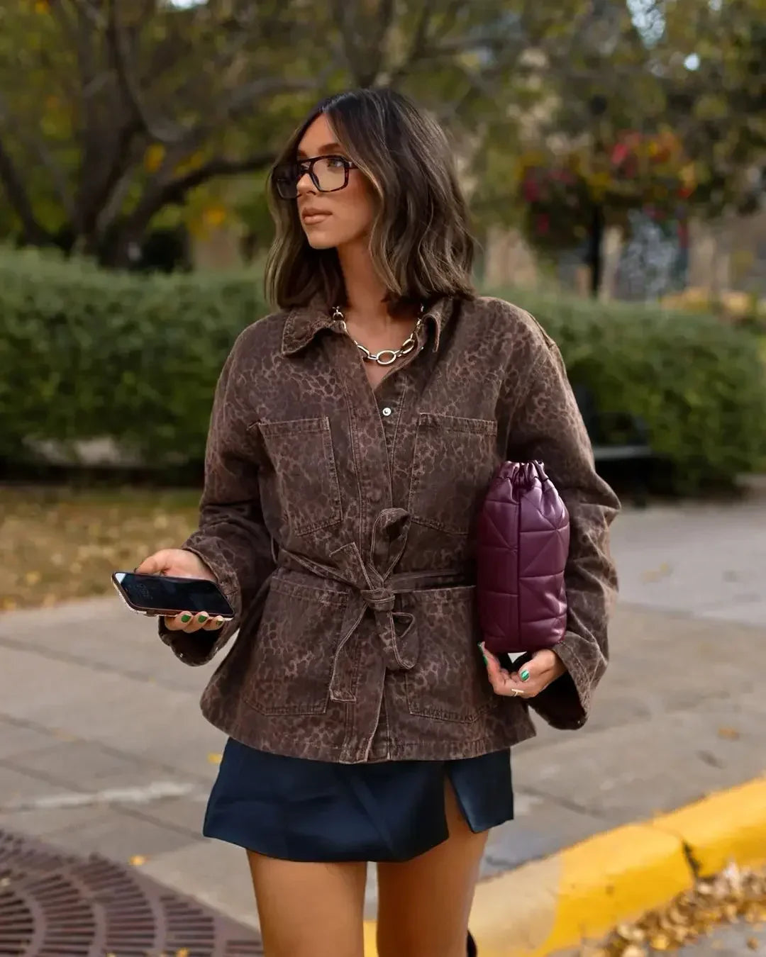 Auburn Eclipse Belted Shirt Jacket