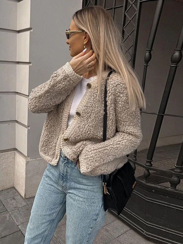 Blair Textured Fleece Cardigan