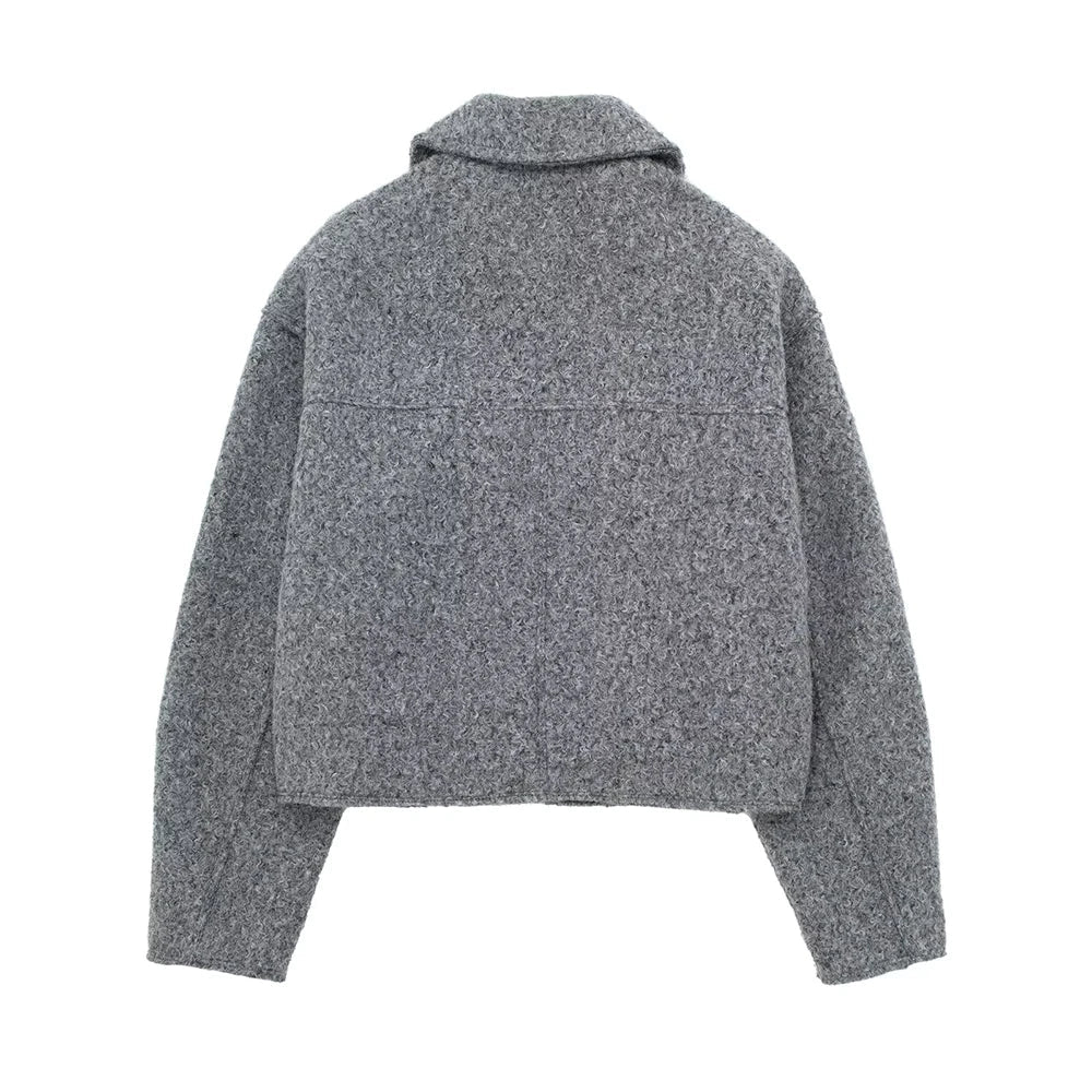 Waverly Fold Wool Zip Jacket