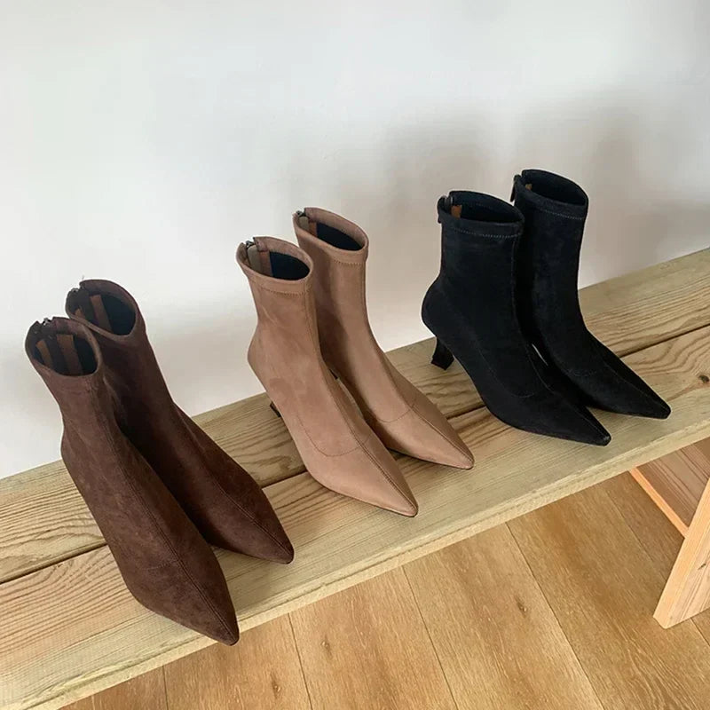 Avery Pointed Toe Sock Boots