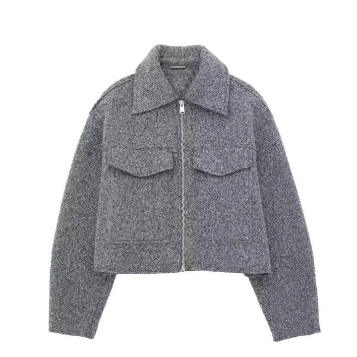 Waverly Fold Wool Zip Jacket