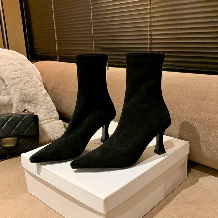Avery Pointed Toe Sock Boots