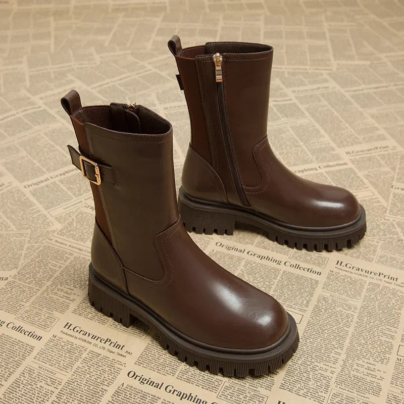 Marlow Buckle Combat Boots