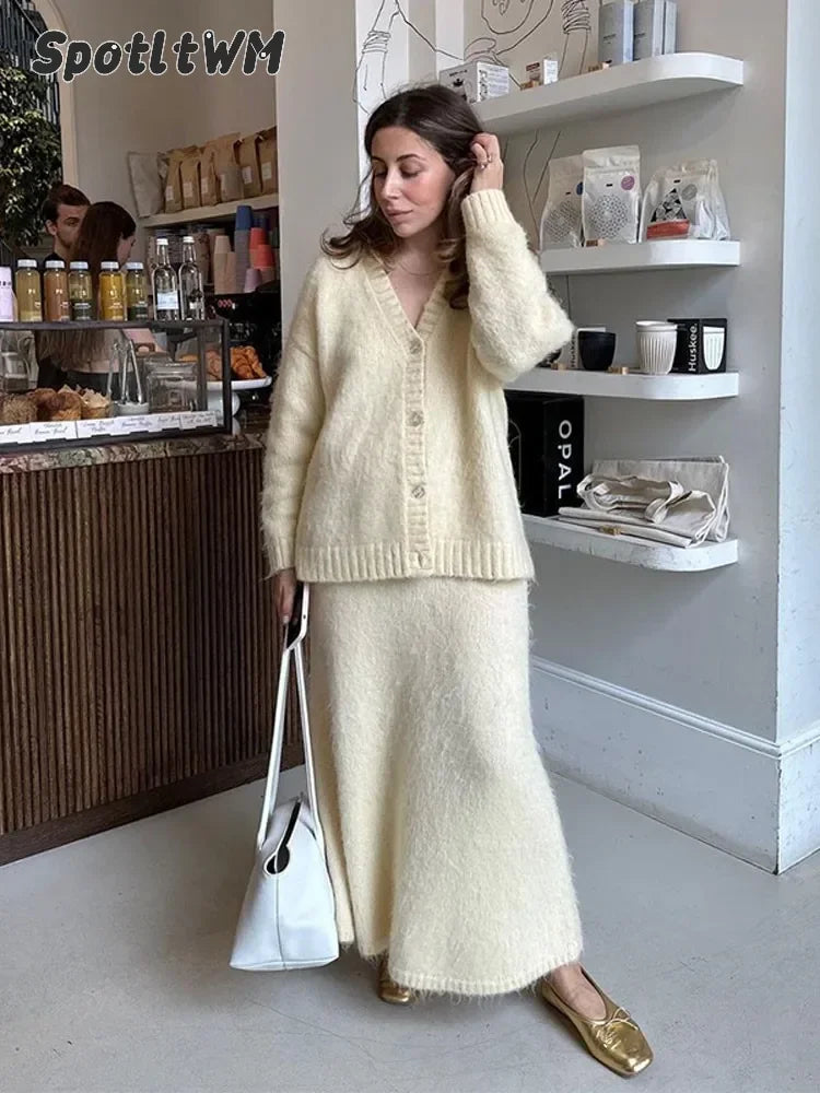 Celeste Fluffy Knit Co-ord Set