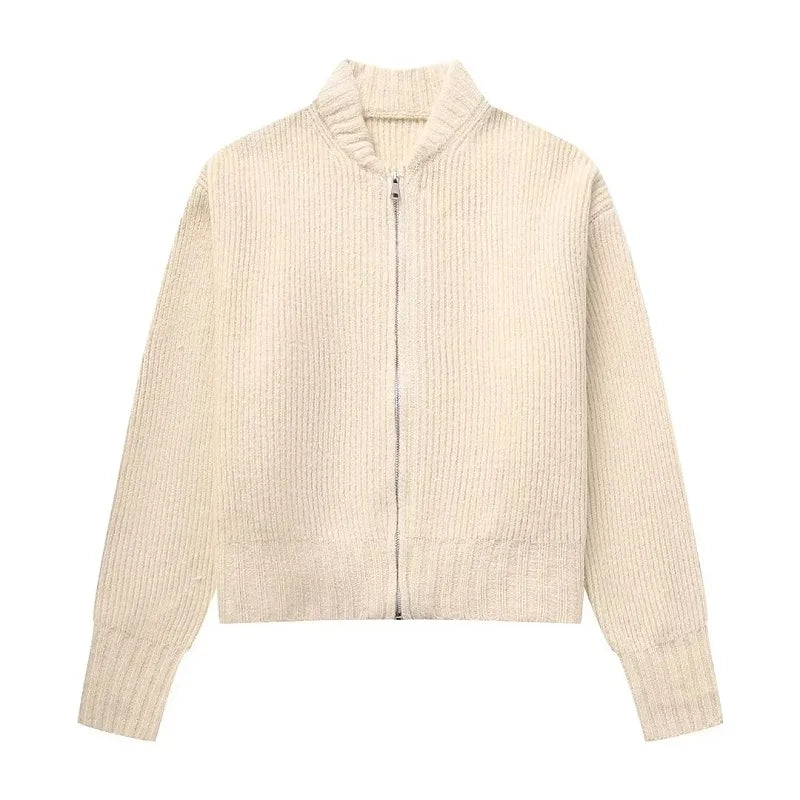 Sloane Ribbed Knit Bomber