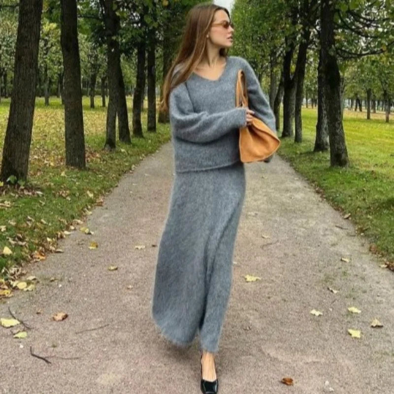 Celeste Fluffy Knit Co-ord Set