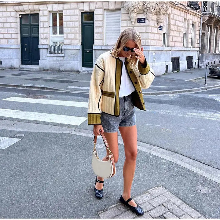 Rue Montclair Piped Quilted Jacket