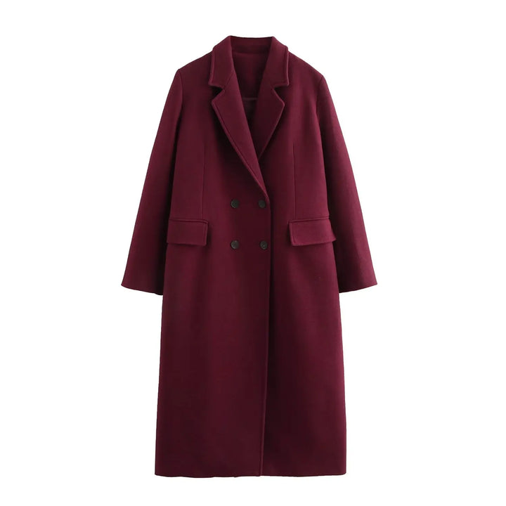 Vienna Avenue Double Breasted Long Coat