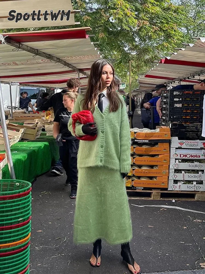 Celeste Fluffy Knit Co-ord Set