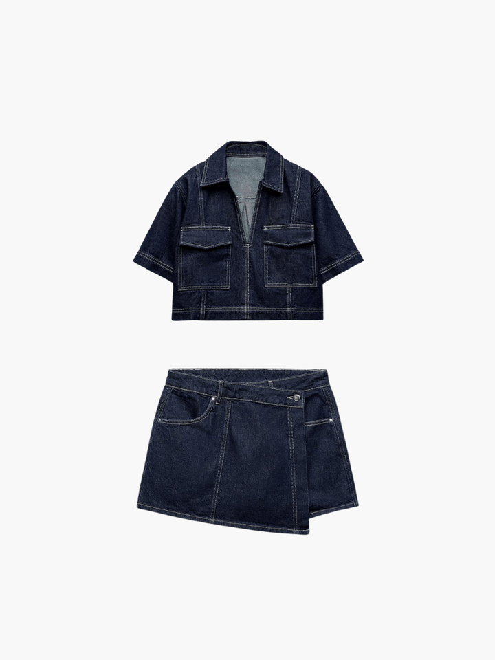 Soera Jade Denim Two-Piece Set