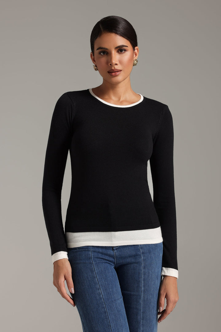 Caspian Contrast Trim Knit Jumper