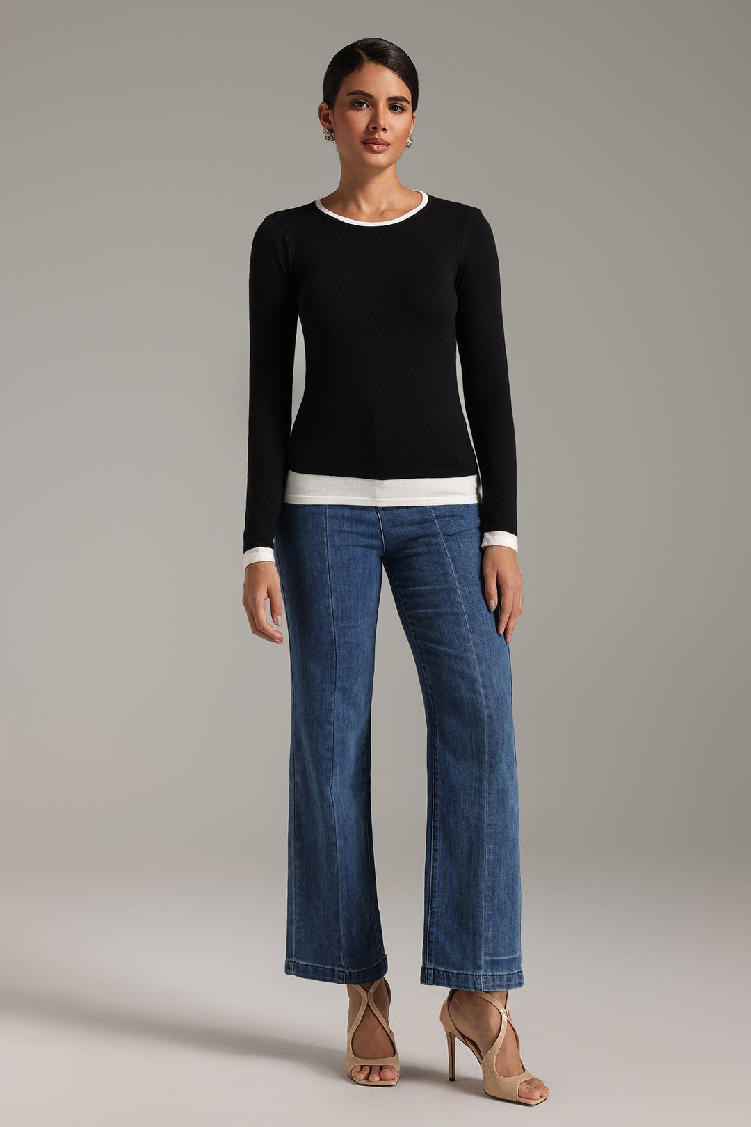 Caspian Contrast Trim Knit Jumper