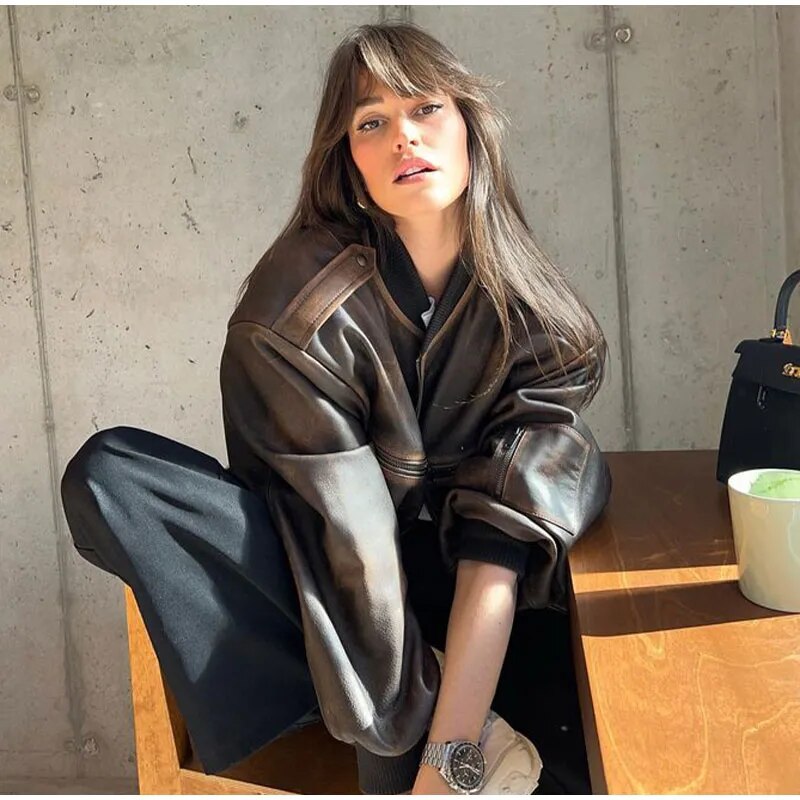 Camden Washed Leather Bomber