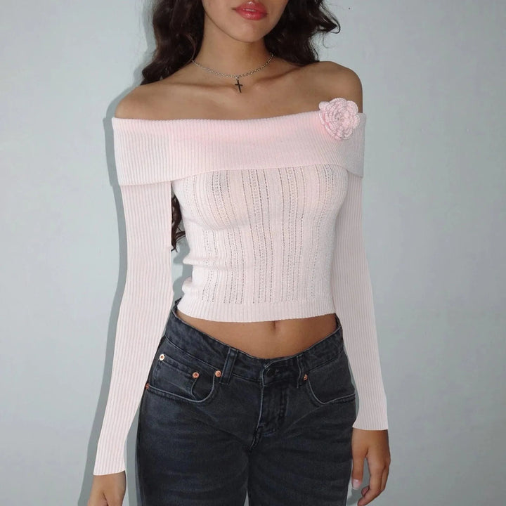 Rosaria Off-Shoulder Knit Top