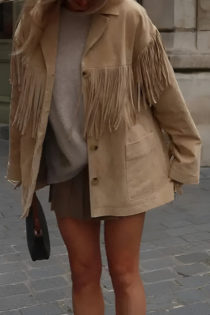 Sundown Fringe Suede Western Jacket
