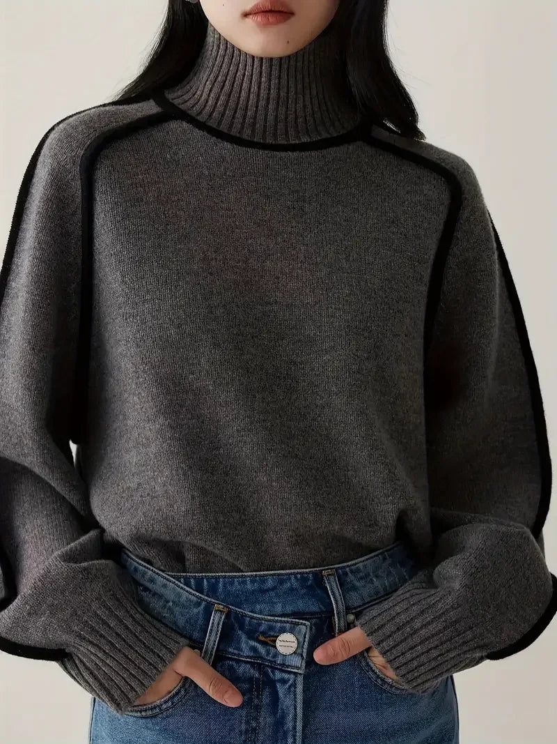 Half Turtleneck Casual Knitted Sweater