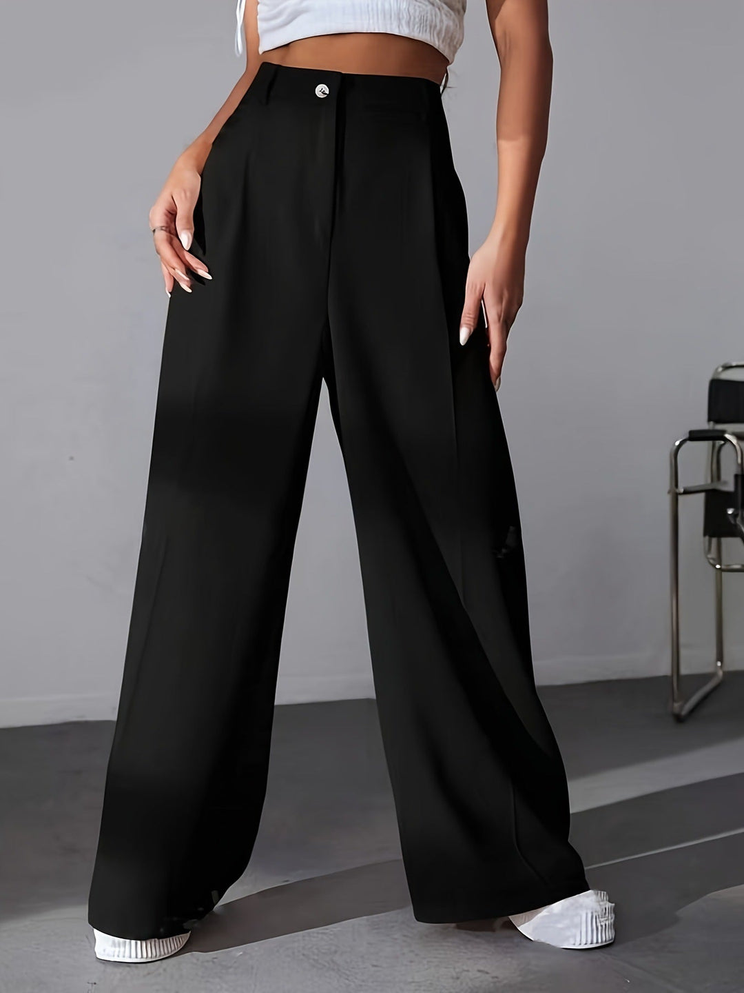 Arden Flow Tailored Wide-Leg Pants