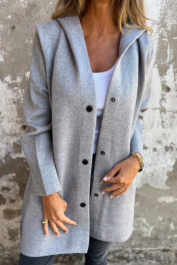 Slate Haven Hooded Button Coat