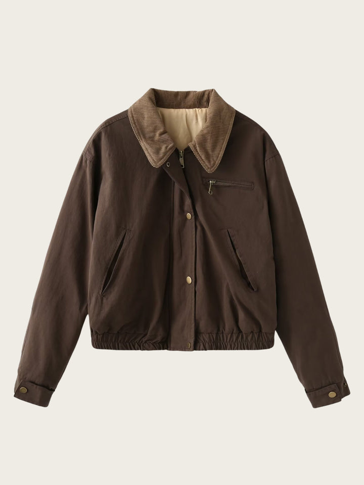 Calden Cord Collar Bomber