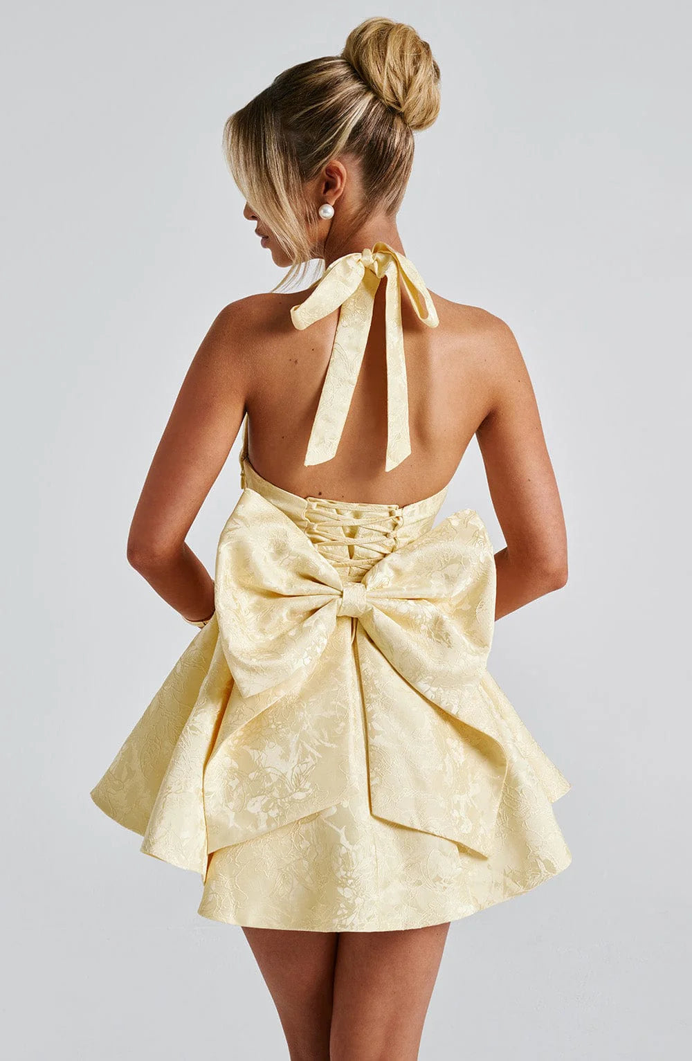 Alessandra - Floral Jacquard Mini Dress