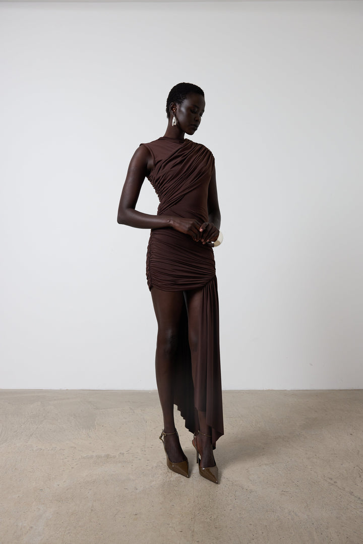 Amira - Draped Mini Gown