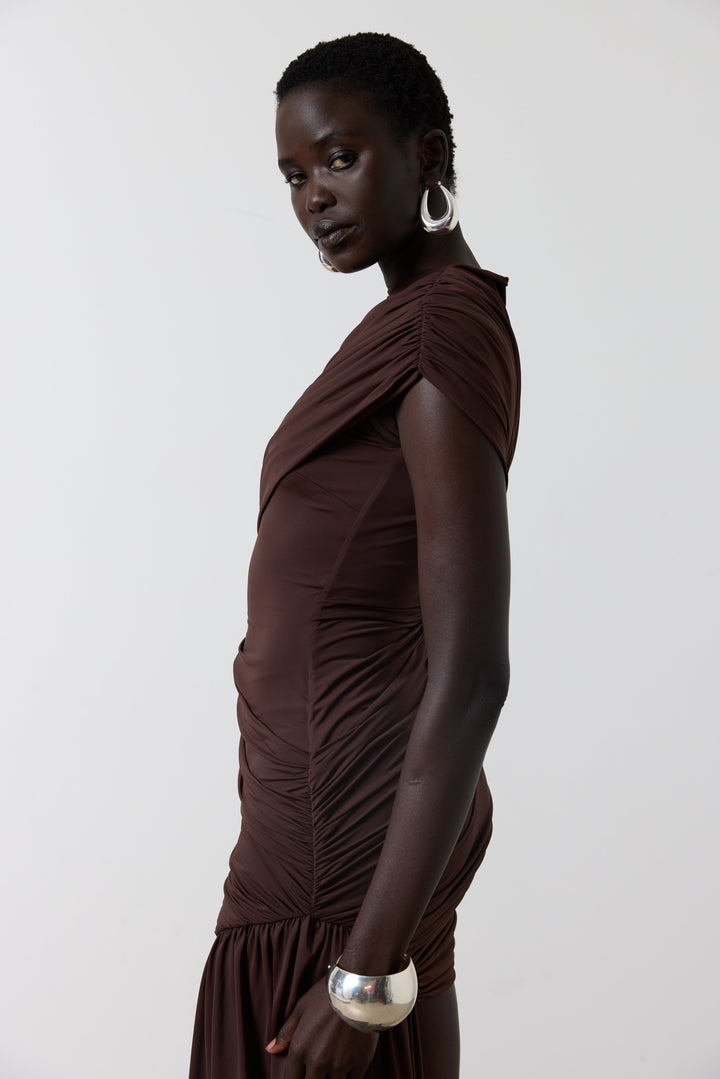 Amira - Draped Mini Gown
