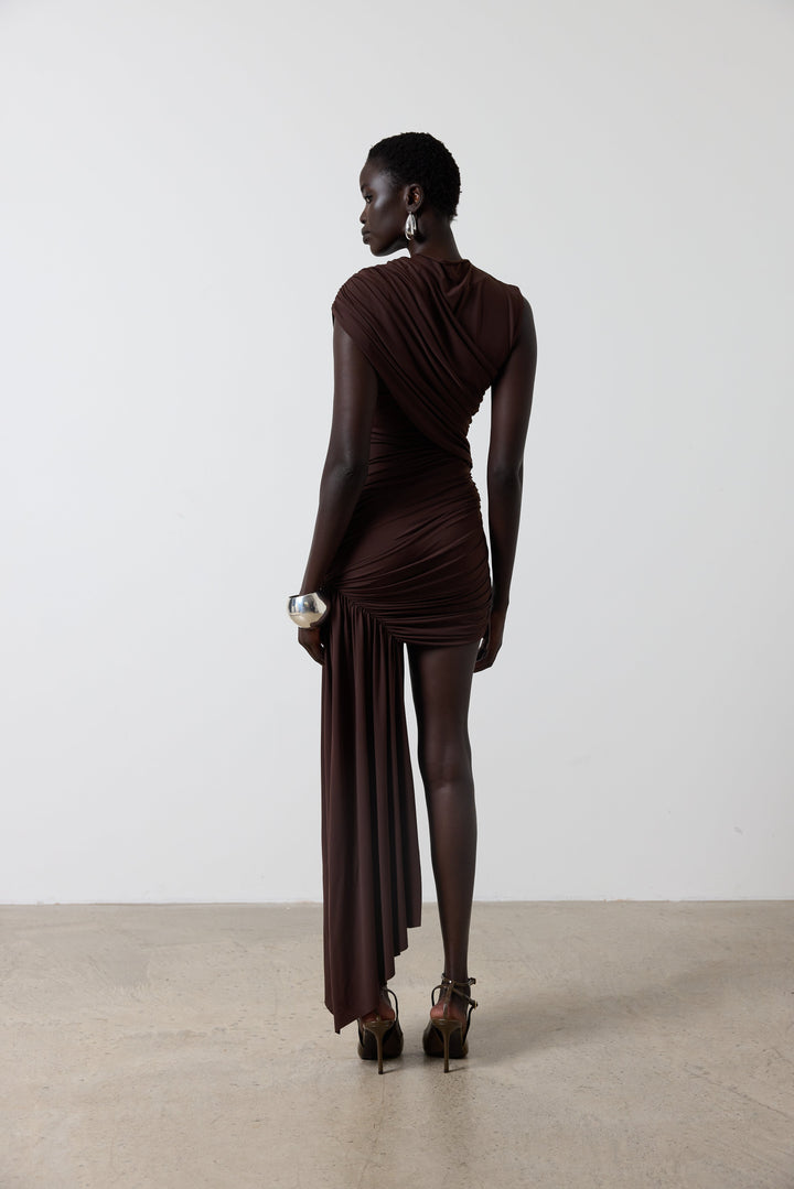 Amira - Draped Mini Gown