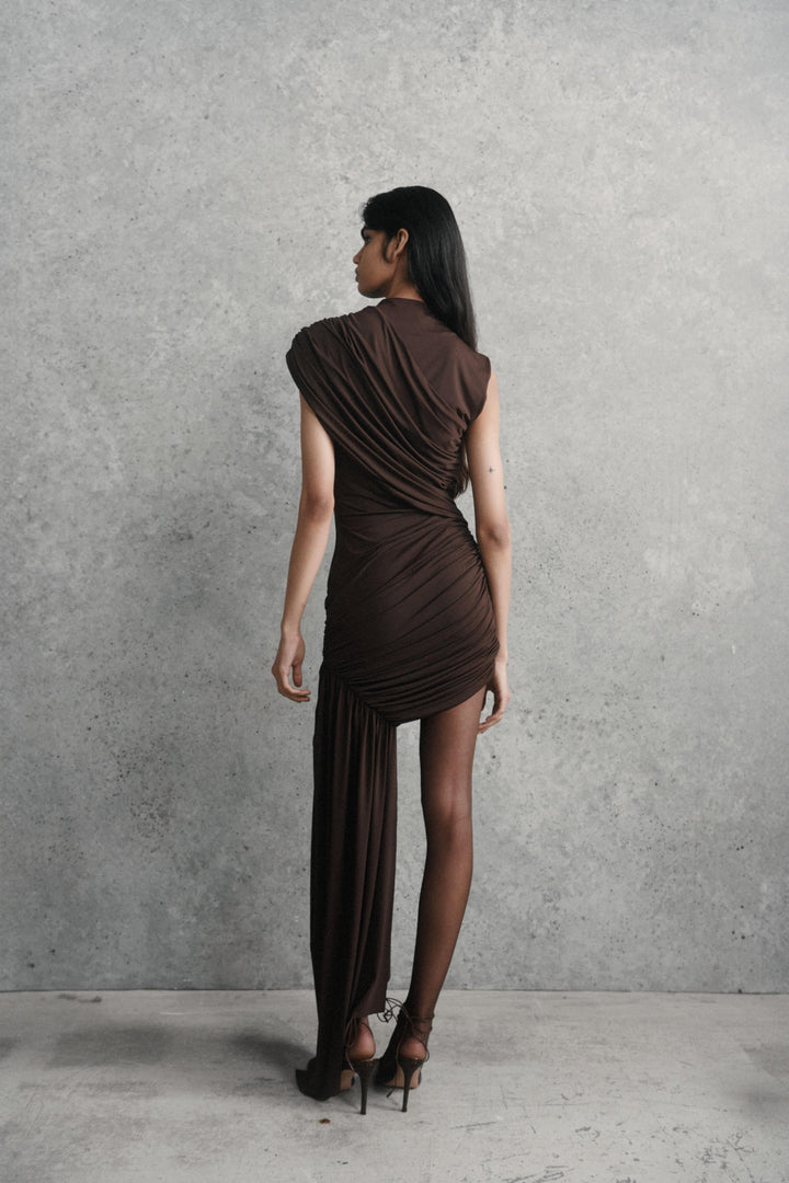 Amira - Draped Mini Gown