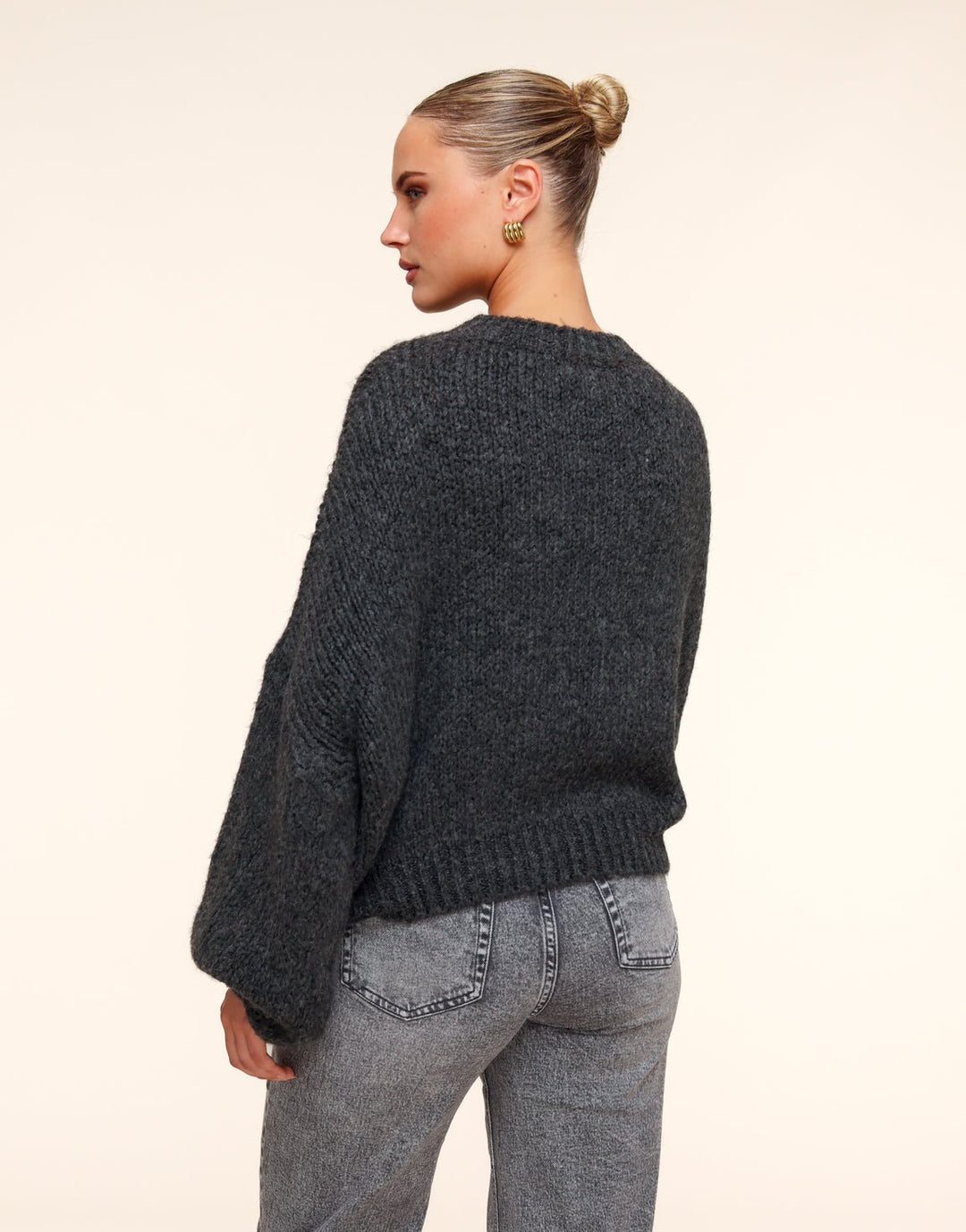 Antraciet Wool Knitted - Sweater