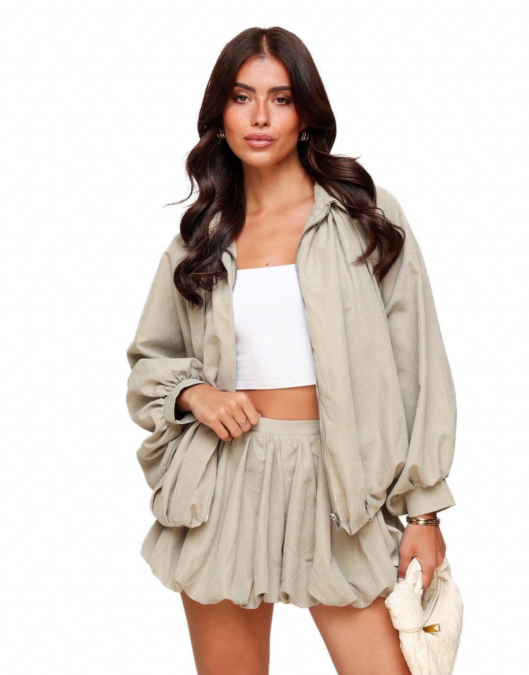 Army Green Petite Balloon - Short