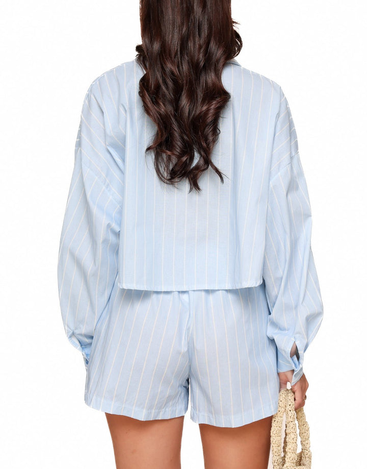 Baby Blue Striped - Shorts