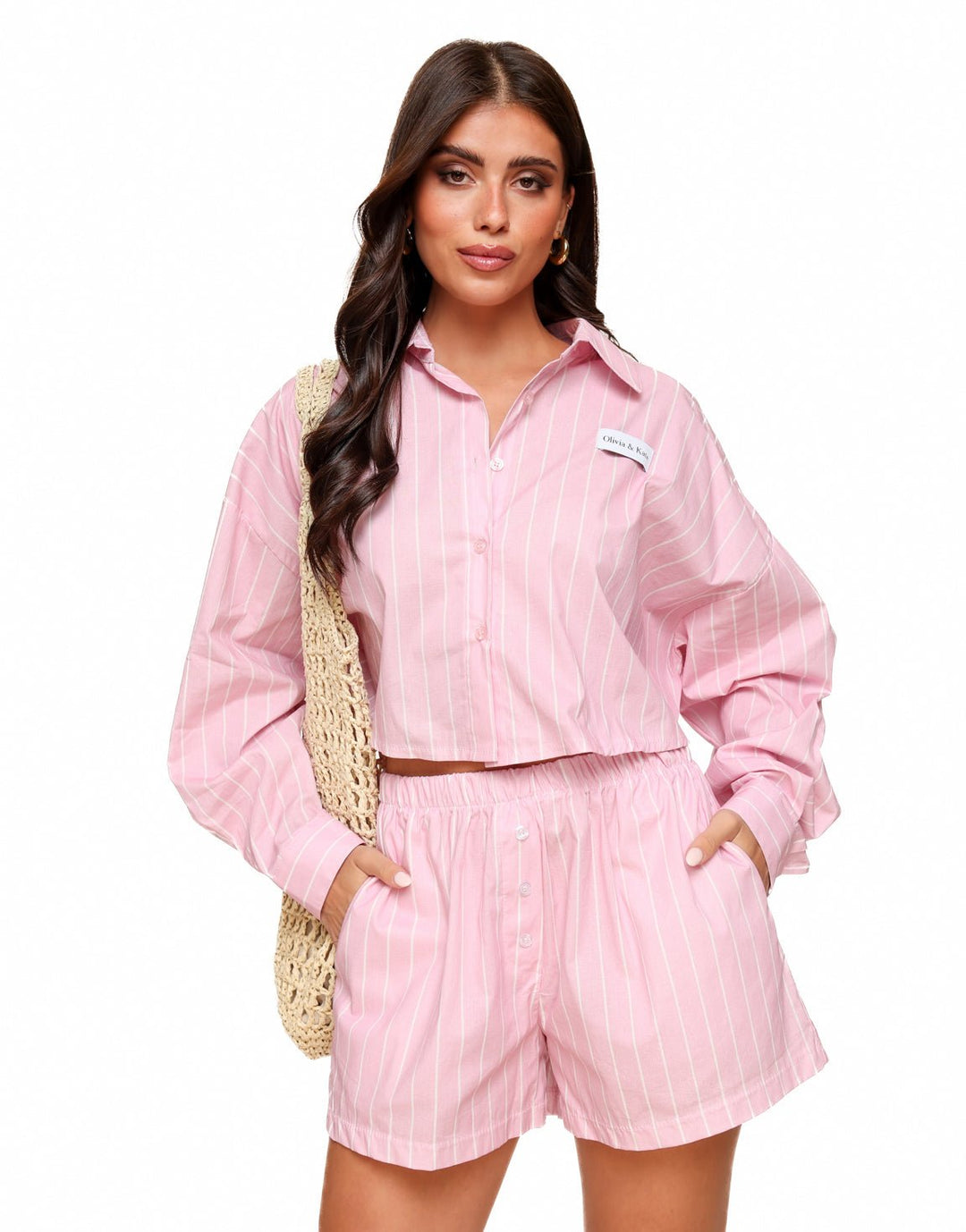 Baby Pink Striped - Short