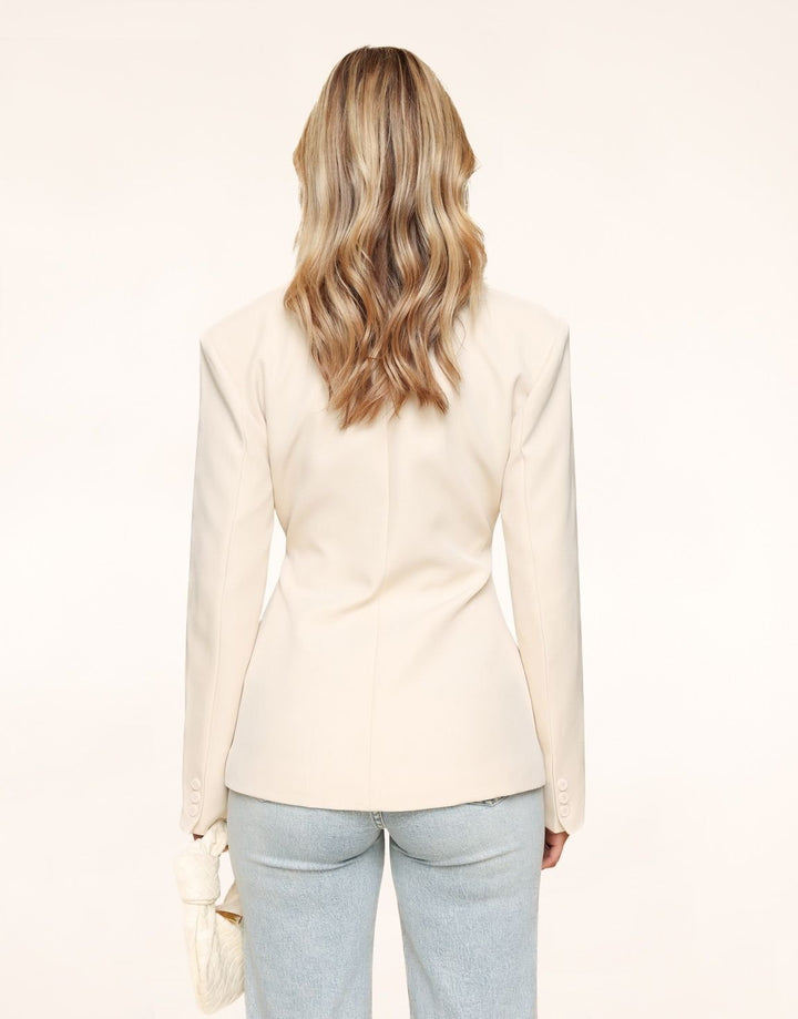 Beige Classic Fitted - Blazer