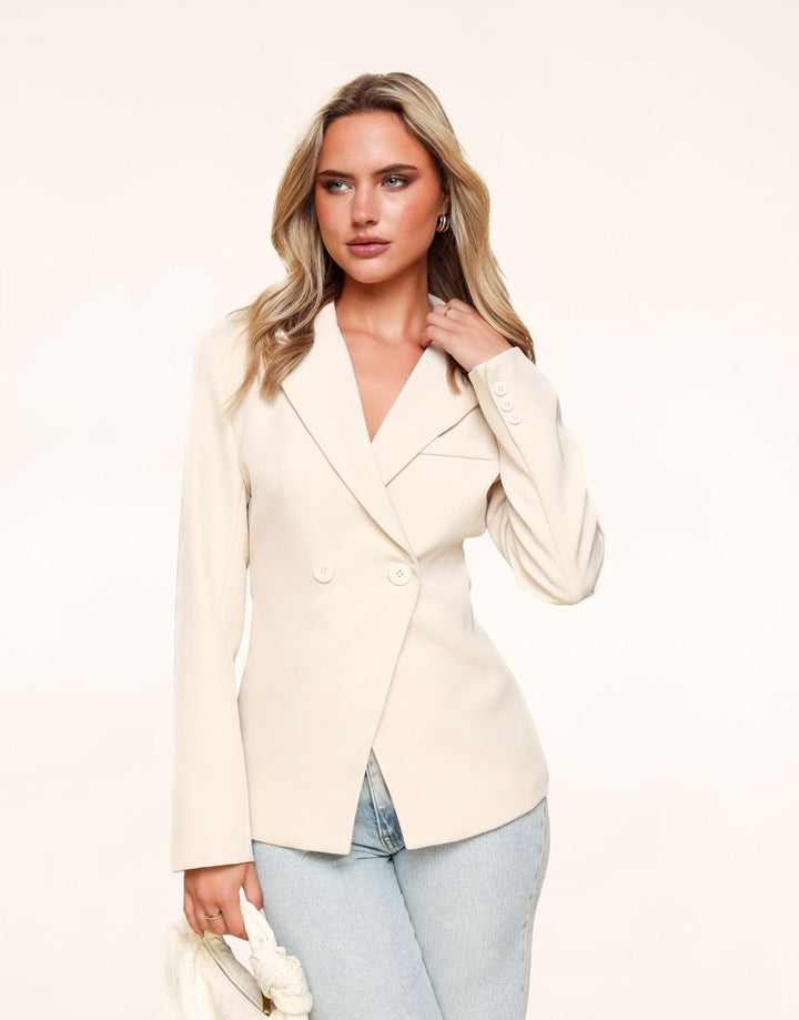Beige Classic Fitted - Blazer