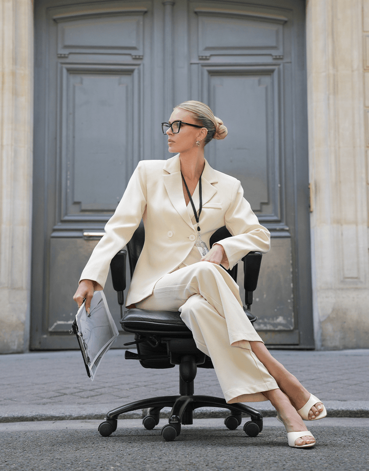 Beige Classic Fitted - Blazer