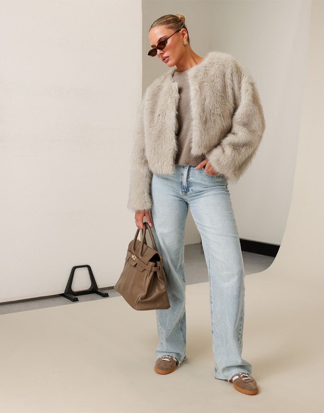 Beige Short Fluffy - Jacket