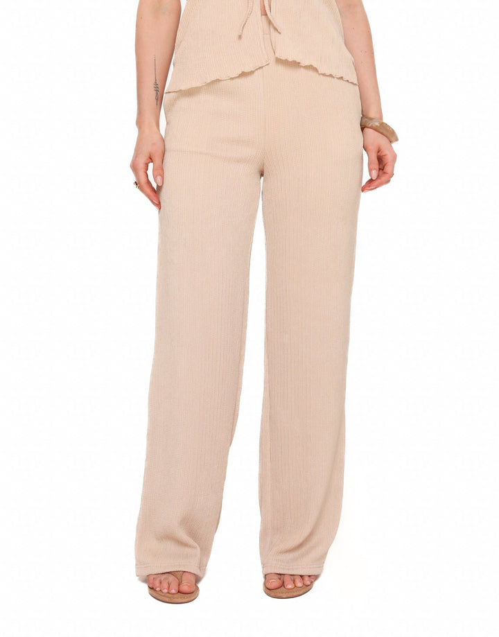 Beige Plisse - Pants