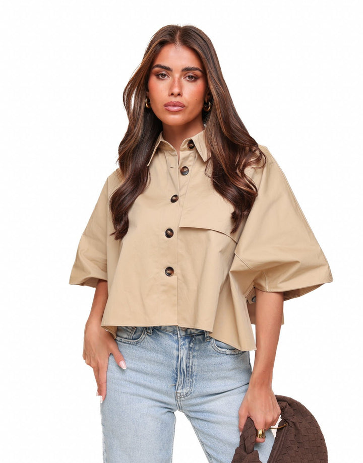 Beige Trench SS - Top