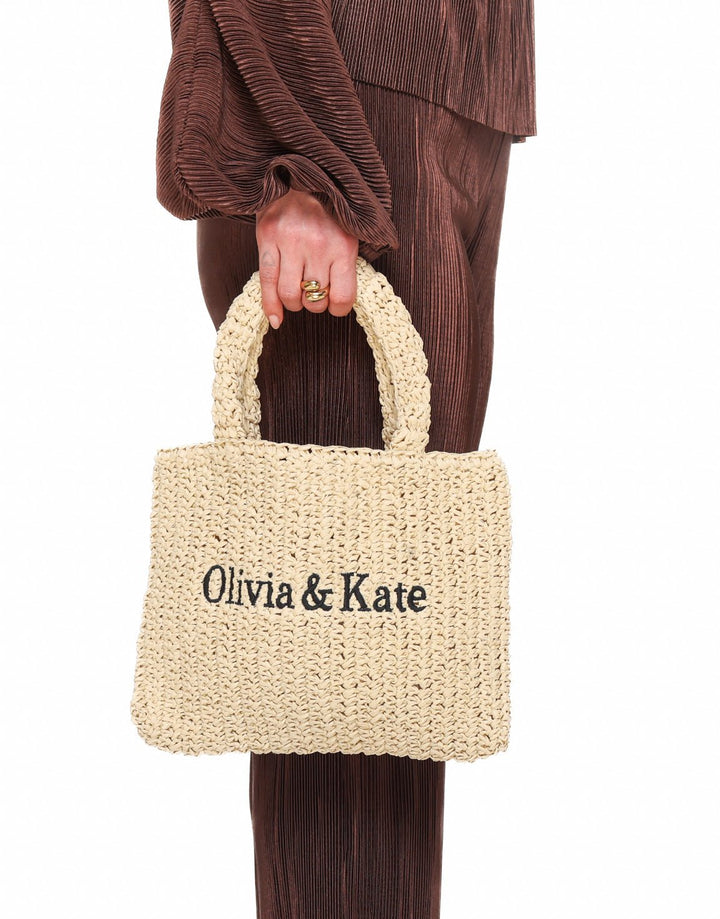 Beige Square Olivia & Kate Woven - Bag