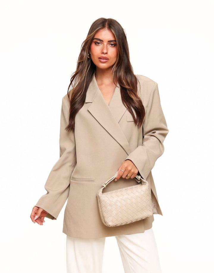 Beige Square Oversized - Blazer