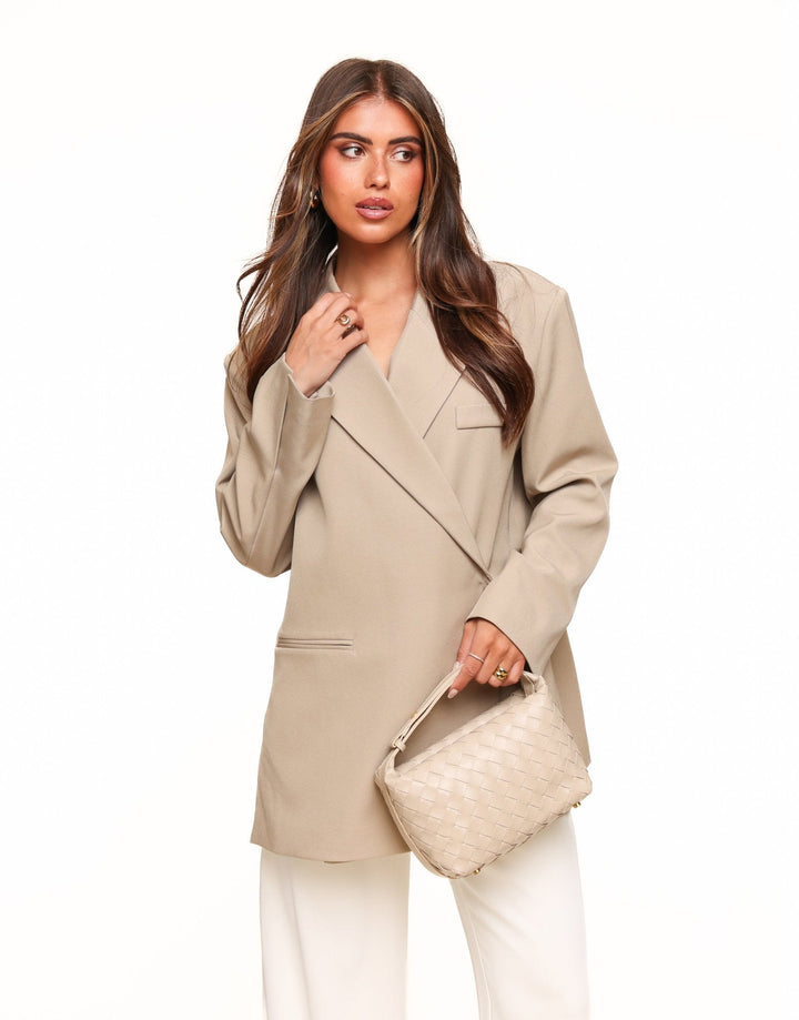 Beige Square Oversized - Blazer