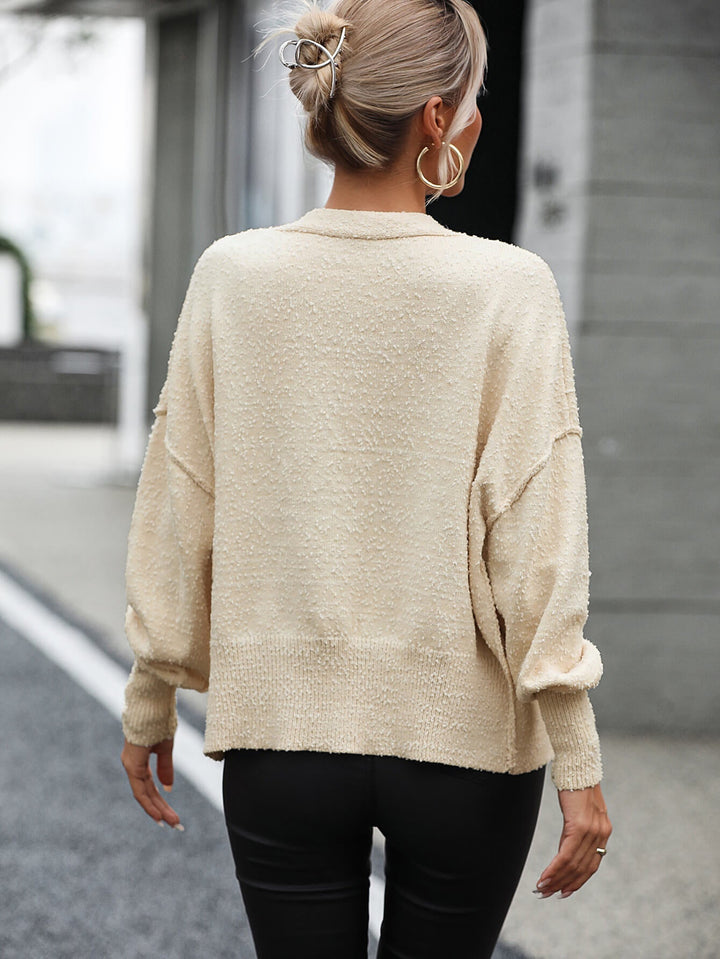Beige Shadow Lane Knit Cardigan