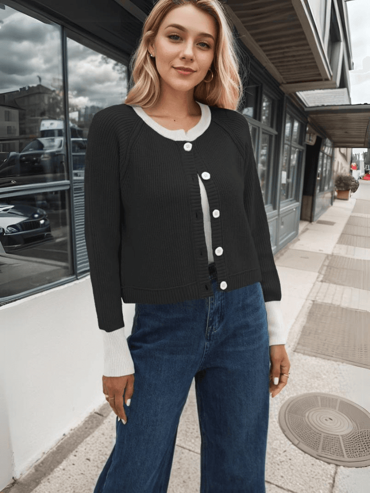 Silver Cove Contrast Trim Cardigan