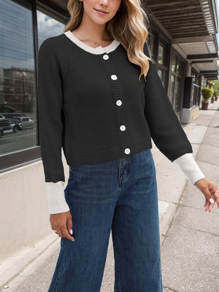 Silver Cove Contrast Trim Cardigan