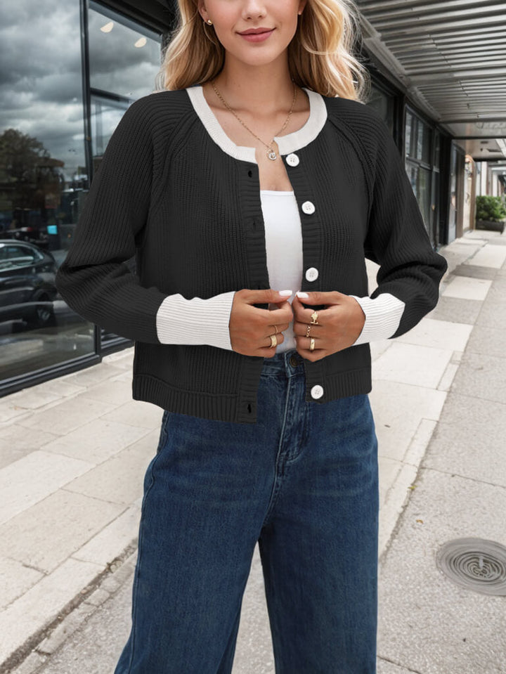 Silver Cove Contrast Trim Cardigan