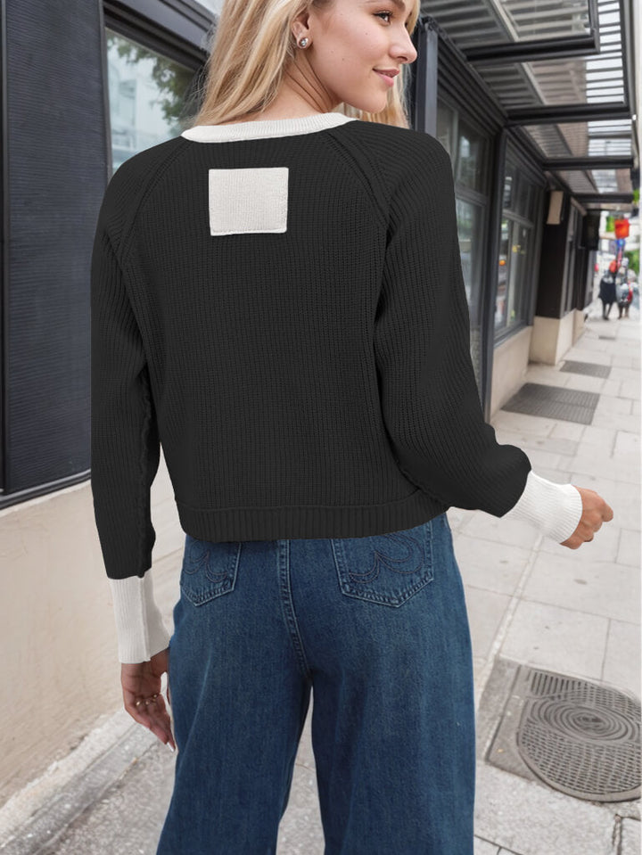 Silver Cove Contrast Trim Cardigan