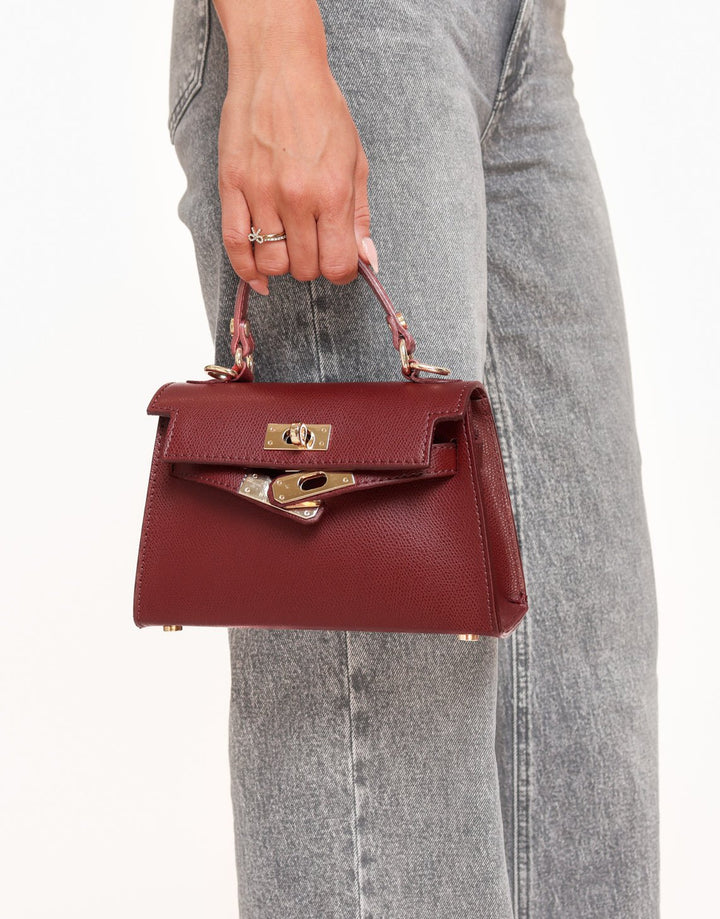Bordeaux Golden Details - Bag